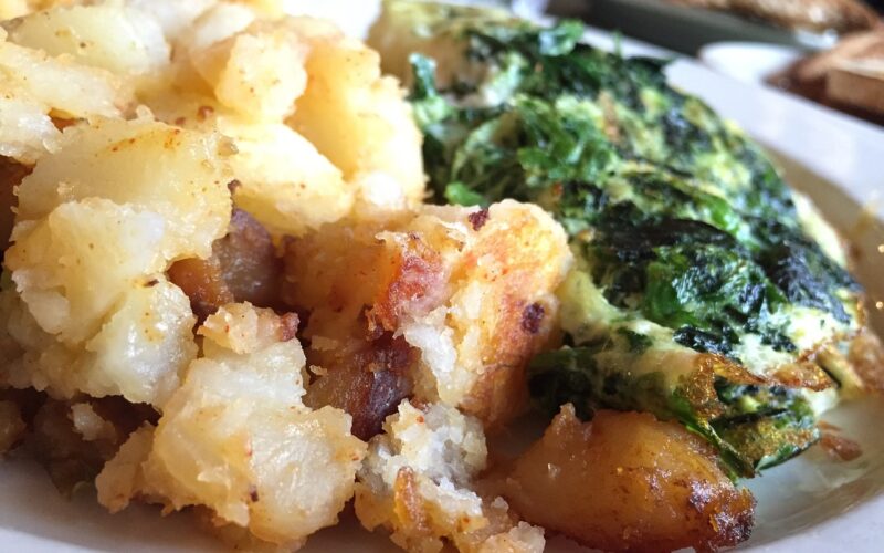 Zoete aardappel stamppot met spinazie gezond comfortfood
